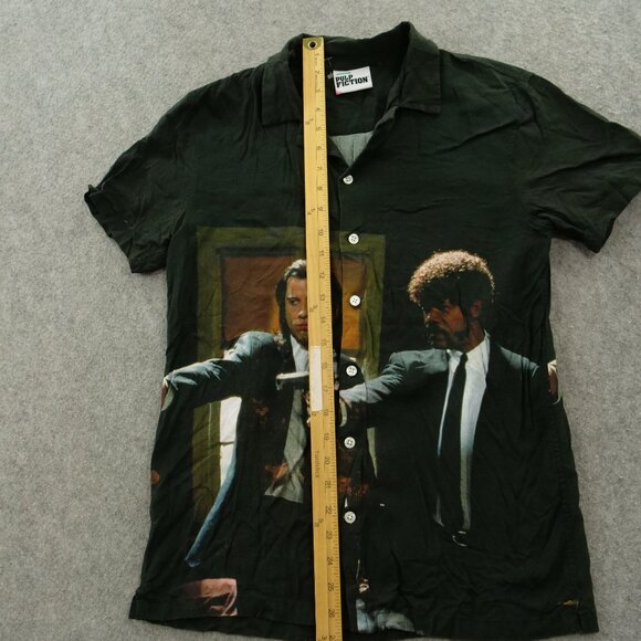 Pulp Fiction Ripple Junction Shirt Mens Small Black Graphic Print Button Up - Picture 8 of 15